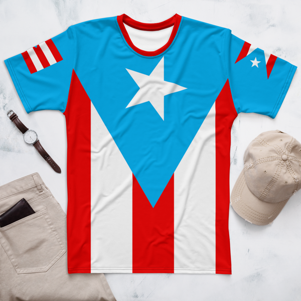 Puerto Rico Light Blue Flag Men's T-shirt