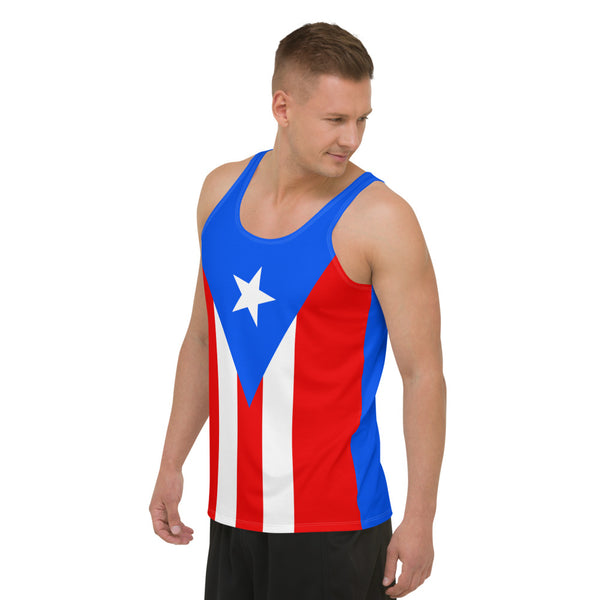 Puerto Rico Blue Flag Unisex Tank Top