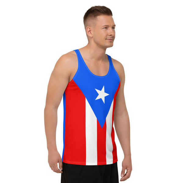 Puerto Rico Blue Flag Unisex Tank Top