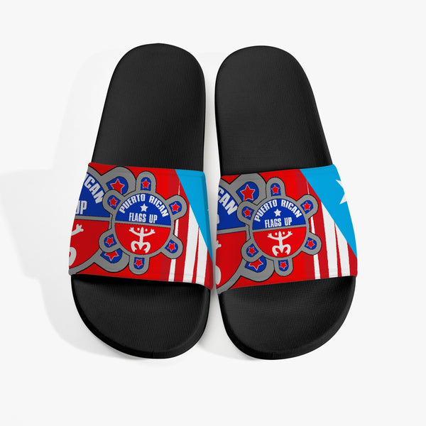 PR Flags Up Logo Casual Sandals - Black