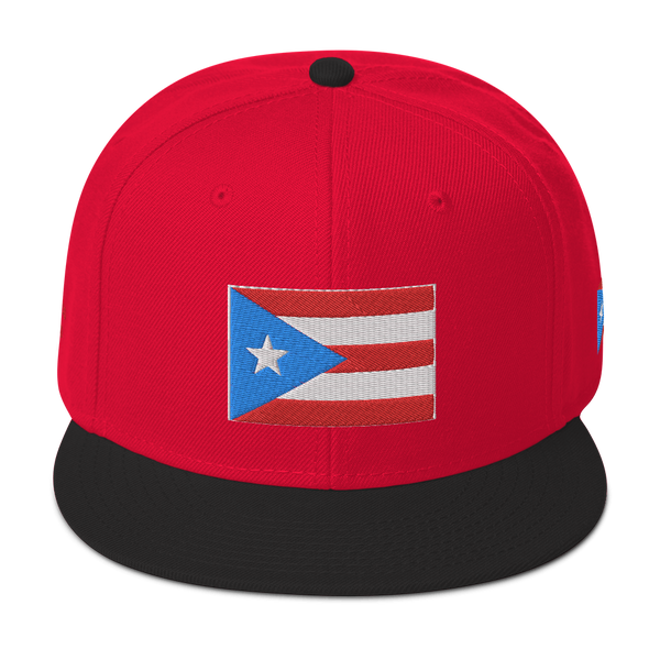 PR Light Blue Flag Snapback Hat