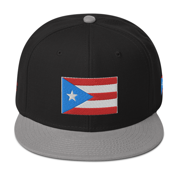PR Light Blue Flag Snapback Hat