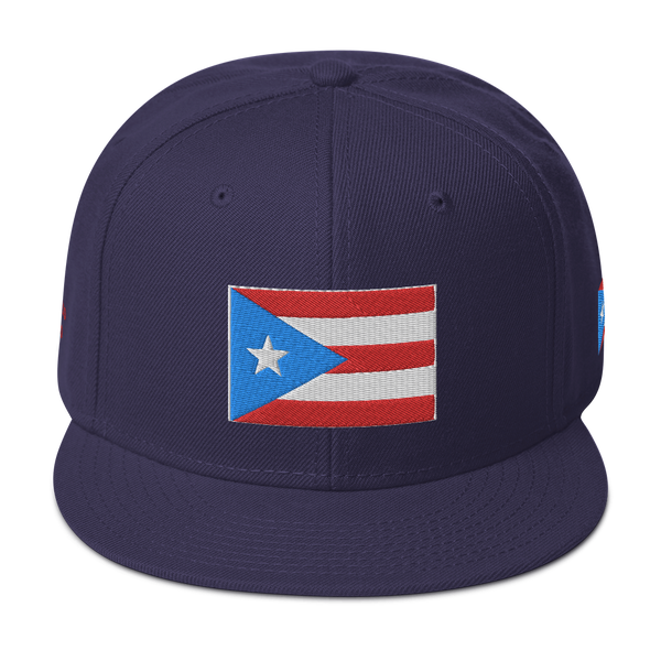 PR Light Blue Flag Snapback Hat