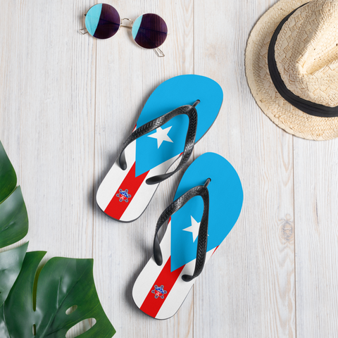 Puerto Rico Light Blue Flag Flip-Flops