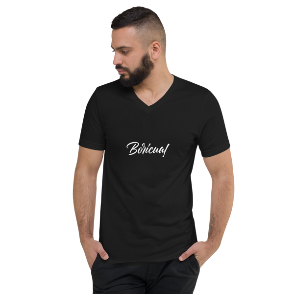 Boricua Unisex Short Sleeve V-Neck T-Shirt