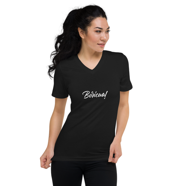 Boricua Unisex Short Sleeve V-Neck T-Shirt
